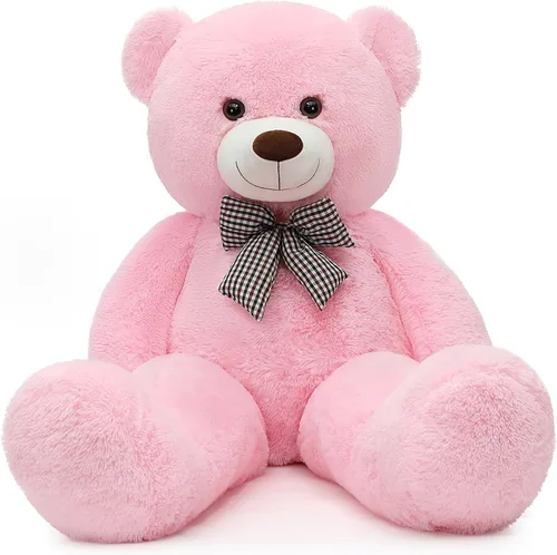 Miniatura 20 de MorisMos Oso de peluche gigante, regalo de oso gigante suave para niñas, novia en San Valentín, Navidad, cumpleaños, 47 pulgadas, azul Azul claro