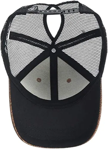 Miniatura 2 de ARIAT Women's Offset Logo Glitter Messy Bun Snapback Cap