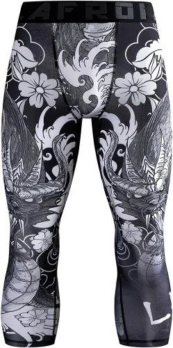 Miniatura 5 de LAFROI Leggings de compresión 34 para hombre con Pcoketsin bolsillo-YSK10