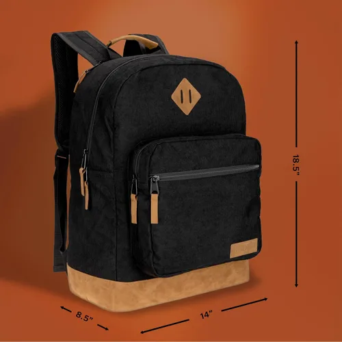 Miniatura 3 de Wrangler Yellowstone Mochila resistente al agua para viajes, mochila casual para portátil o cuaderno, negro cuerda, Mediana, Mochilas Daypack