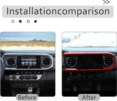 Miniatura 3 de Adhesivos para tablero, consola central para automóvil, de plástico ABS, para apariencia de interior, para Toyota Tacoma 2016 2017 2018 2019 2020