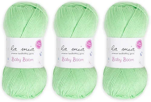 Miniatura 52 de 1 madeja La Mia Baby Boom, hilo acrílico 100% antipilling para tejer y ganchillo para tejer y ganchillo, 3.53 oz (3.5 onzas) / 820.2 ft
