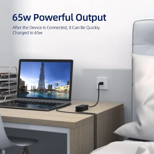Miniatura 5 de Adaptador de cargador de CA de 65 W compatible con Asus Tuf Gaming Monitor VG279Q VG278Q VG275Q VG245Q VG258Q VG258QR VG248QG VG278QR VG278QE