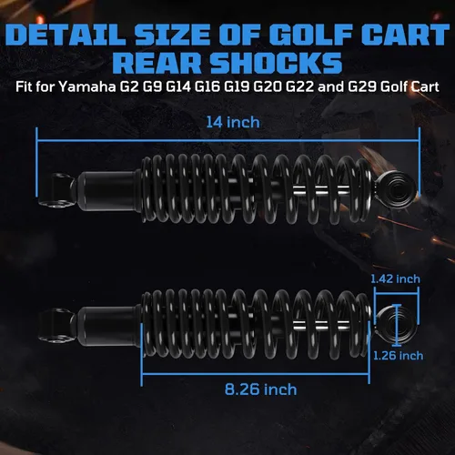Miniatura 5 de iLSKW Amortiguador Trasero de Alta Resistencia para Carrito de Golf Yamaha con Resorte para Modelos de Gas y Eléctricos 1995 en adelante, G14, G16
