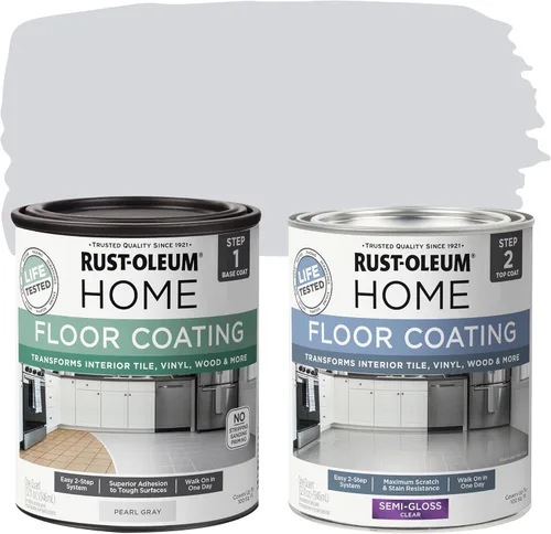 Miniatura 12 de Rust-Oleum 367592 - Kit de revestimiento de suelo para interiores del hogar, gris envejecido mate