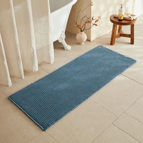 Miniatura 95 de TYUU Tapete de baño estilo gofre, tapete de baño bohemio, antideslizante, lavable, súper absorbente, de secado rápido, bonito tapete de baño