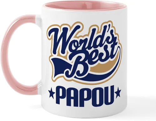 Miniatura 34 de CafePress Papou (Worlds Best) Taza de café de cerámica (11 oz (11.0 fl oz)