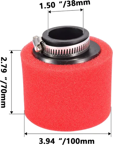 Miniatura 2 de RUTU Filtro de 1.496 pulgadas, esponja de espuma de alto rendimiento para motocicleta XR50 CRF50 XR CRF 50cc 90cc 110cc 125cc 150cc 200cc 4 tiempos