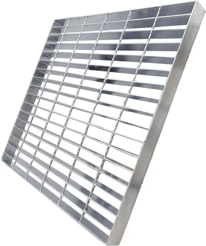Miniatura 12 de Rejilla de drenaje de acero galvanizado con borde de 24 x 24 pulgadas, cubierta de canal de entrada de alta resistencia clase B de 28100 libras