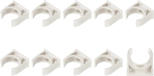Miniatura 9 de METALLIXITY Clips de tubería de agua de PVC (1.969 in/1.97 pulgadas), 20 unidades, abrazaderas de plástico en forma de U, para manguera de tubería