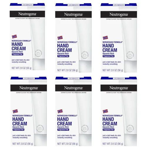 Neutrogena Norwegian Formula Crema hidratante de manos y loción para manos secas, alivio concentrado de glicerina sin fragancia, más de 200 usos,