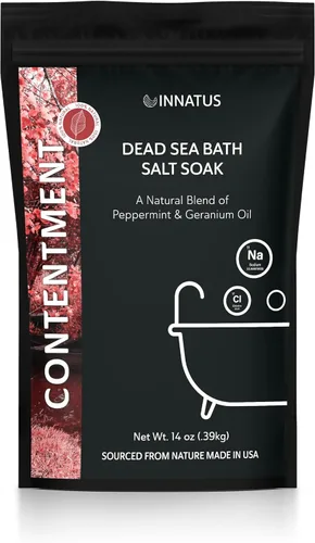 Miniatura 15 de Sal de baño calmante del Mar Muerto en remojo con 21 minerales, relajante, desintoxicante y nutritivo para la piel, 14 onzas, infundida con aceites