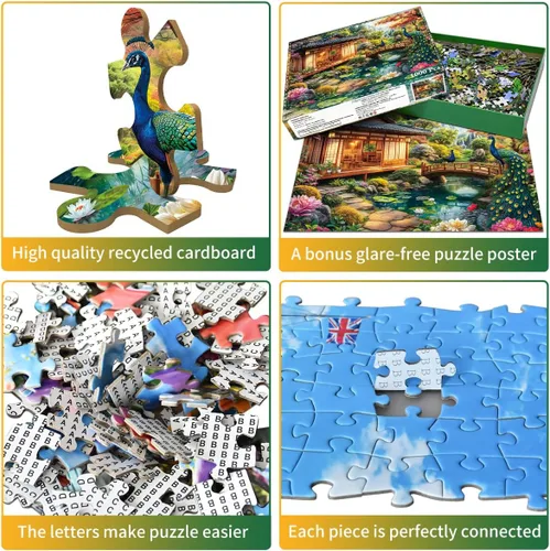 Miniatura 4 de Rompecabezas de 1000 piezas para adultos, retiro tradicional japonés, rompecabezas para adultos y niños, juegos educativos de 1000 piezas, Jardín