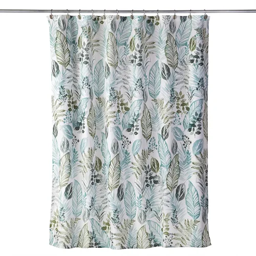 Miniatura 19 de SKL Home by Saturday Knight Ltd. Cortina de ducha de tela Hopscotch, color gris, 72x72 pulgadas Hopscotch (gris)