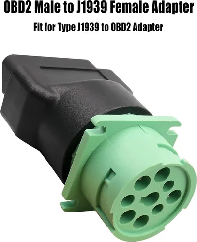 Miniatura 2 de OBD2 macho a verde J1939 adaptador hembra 9pin a 16pin
