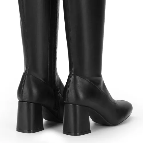 Miniatura 4 de DREAM PAIRS Botas Gogo para mujer, punta cuadrada, botas altas hasta la rodilla para mujer