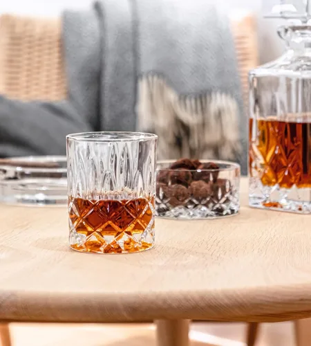 Miniatura 7 de HISTORY COMPANY Men's Bar at the Astor Crystal Old Fashioned Glasses Juego de 2 piezas - Vasos de whisky vintage (colección de caja de regalo)