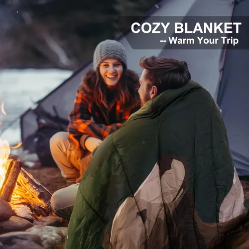 Miniatura 7 de Manta de Campamento al Aire Libre con Forro Sherpa, Manta de Campamento Extra Cálida y Gruesa, Poncho Ultraligero y Suave para Camping DWR