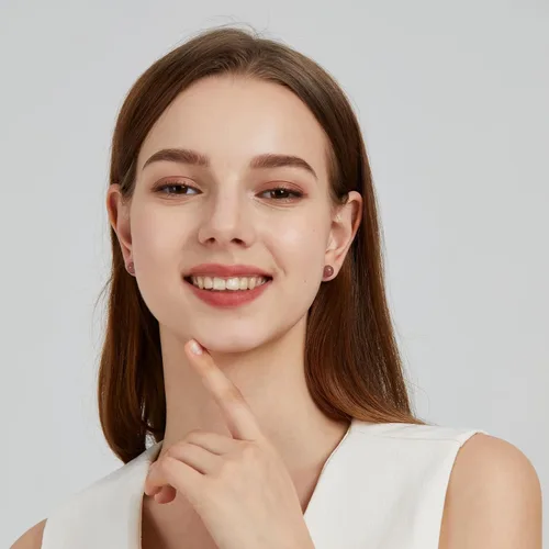Miniatura 60 de Natural Stone Stud Earrings for Women 8mm Sterling Silver Genuine Gemstone Earrings Handmade Sterling Silver Crystal Stud Earrings for Women