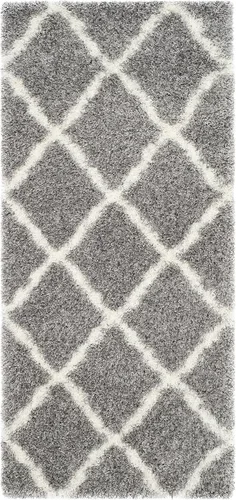 Miniatura 22 de SAFAVIEH Colección Montreal Shag SGM866C Trellis que no desprende pelusa para sala de estar, dormitorio, comedor y entrada, alfombra decorativa