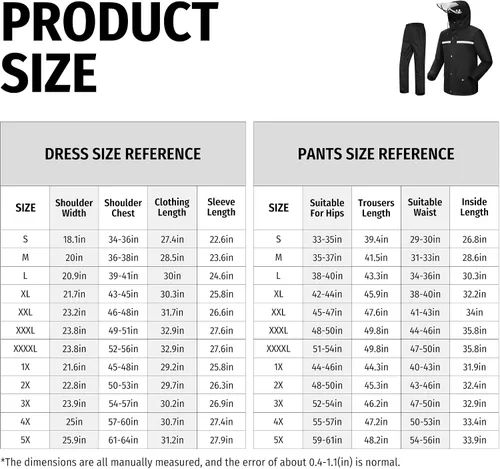 Miniatura 2 de iCreek Chaqueta y pantalón de lluvia unisex para exteriores impermeable antitormentas