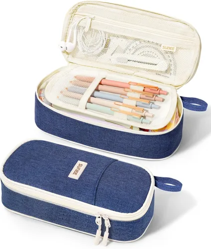 Miniatura 21 de Estuche Lindo para Lápices SUNEE, Funda Estética para Bolígrafos, Bolsa Grande para Lápices de Color con Cremallera, Almacenamiento y Organizador