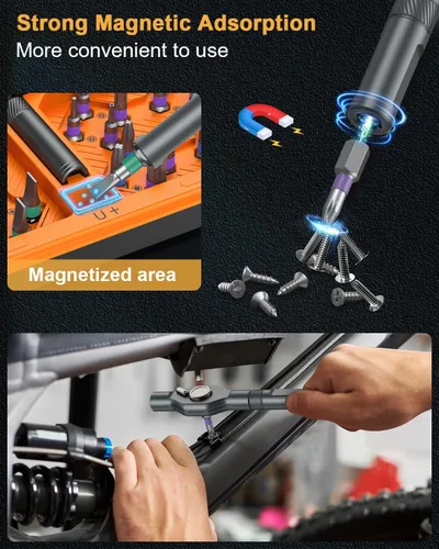 Miniatura 2 de Juego de destornilladores de trinquete 43 en 1, juego de destornilladores magnéticos, kit de herramientas de reparación de nuevo modelo 2025