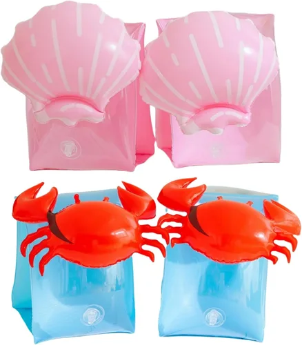 Miniatura 8 de Flotadores de brazo para niños, flotadores de brazo de piscina de dibujos animados, flotadores inflables de PVC para niños de 3-5-6-12 años
