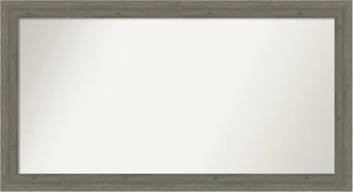 Miniatura 72 de Amanti Art Espejo de pared personalizado no biselado (24.5 x 24.5 pulgadas), marco gris marrón alta, varios tamaños personalizados, espejo de baño