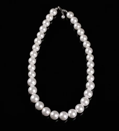 Miniatura 6 de WELLKAGE Collar de perlas para niñas (blanco) resina sintética ecológica, Resina