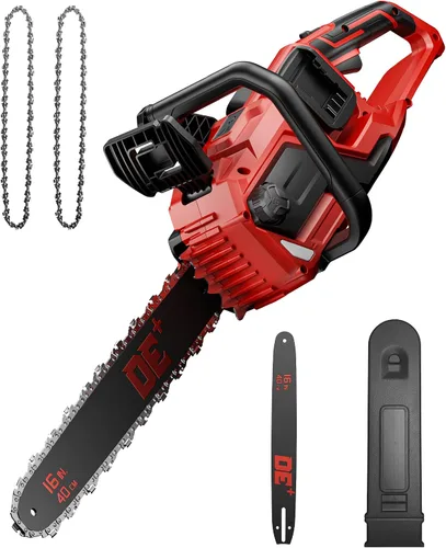 Miniatura 10 de DeForce Motosierra Eléctrica Inalámbrica de 16" 40V, para Baterías DeWalt 20V Max, Motosierra a Batería sin Escobillas, con Engrasador Automático