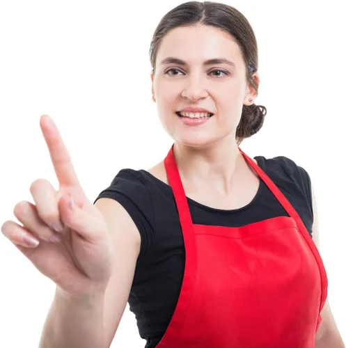 Miniatura 2 de Juego de 16 delantales rojos con babero liso a granel para mujeres, hombres y adultos con 2 bolsillos - Delantales de chef, cocina, pintura