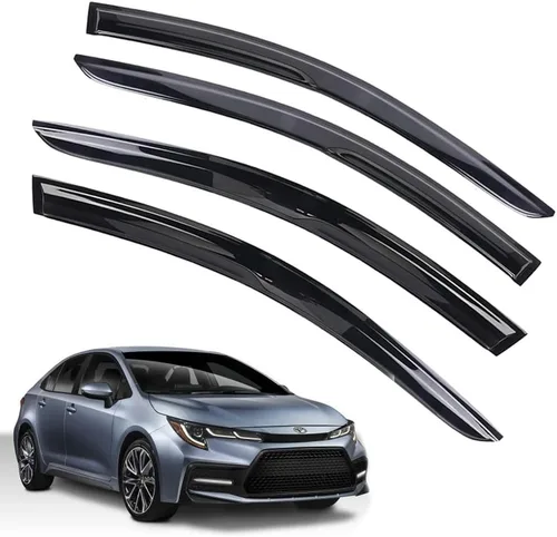 Miniatura 43 de Protectores de lluvia para Mazda 3 Hatchback 2010-2013, deflectores de ventana lateral con cinta adhesiva para Mazda 3 Hatchback, viseras de ventana
