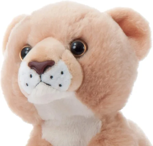 Miniatura 4 de The Petting Zoo Peluche de leona, regalos para niños, animales salvajes del zoológico Onez, juguete de peluche de leona de 9 pulgadas