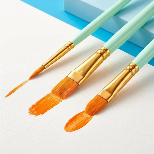 Miniatura 9 de Cedilis Juego de 96 pinceles de pintura, 80 pinceles y 16 bandejas de paleta de pintura para óleo, acuarela, pintura acrílica, niños, estudiantes