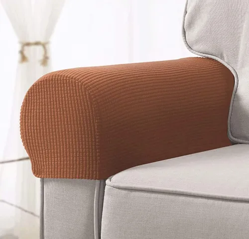 Miniatura 2 de ZW Homeland - Fundas elásticas para reposabrazos de sofá, fundas elásticas para reposabrazos de sofá, protector de muebles antideslizante, Beige