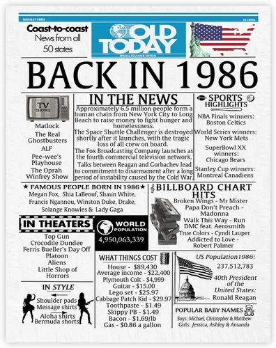 Miniatura 41 de Póster de cumpleaños 96 sin marco, periódico Back In 1930, regalos de feliz cumpleaños 96 para hombres y mujeres, vintage, retro, nacido en 1930