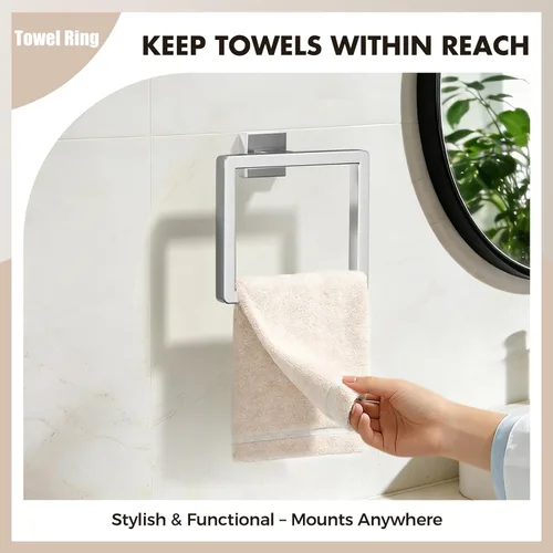 Miniatura 3 de Juego de accesorios de baño de níquel cepillado de 5 piezas, toallero de baño de acero inoxidable SUS304, juego de barras para toallas de baño