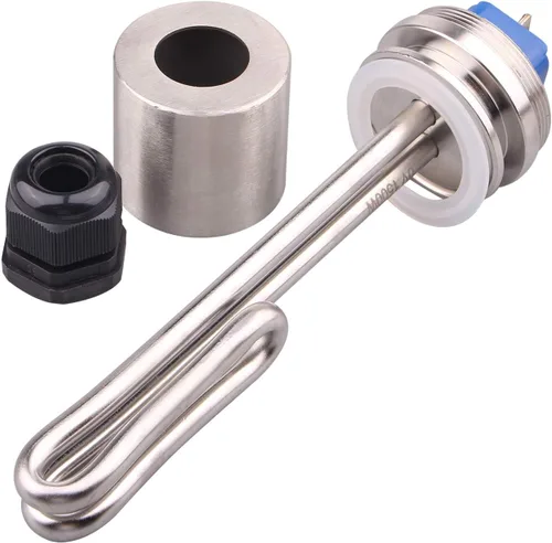 DERNORD Calentador de agua de inmersión de acero inoxidable con elemento calefactor plegable de 1.5 pulgadas (OD50.0.197 in) (120V 1500W)
