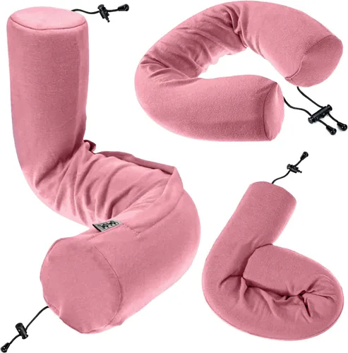 Miniatura 7 de Dot&Dot Almohada de viaje de espuma viscoelástica para aviones - Almohada de viaje para dormir - Almohada de avión para soporte de cuello, barbilla
