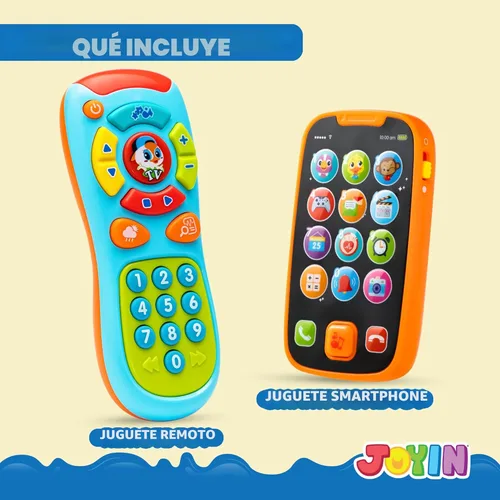 Miniatura 3 de JOYIN Teléfono de aprendizaje para bebé y juguete de control remoto para niños pequeños, divertidos juguetes de teléfono inteligente con música