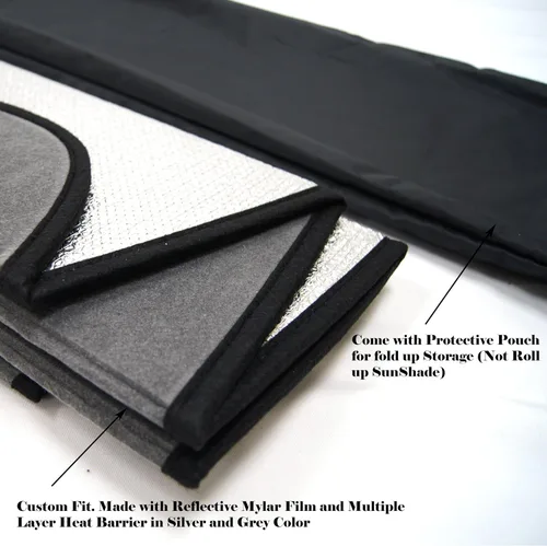 Miniatura 7 de SS-132-2 - Parasol para parabrisas delantero de automóvil compatible con Honda Civic Sedan 2016-2020 de 4 puertas, protector solar estilo acordeón
