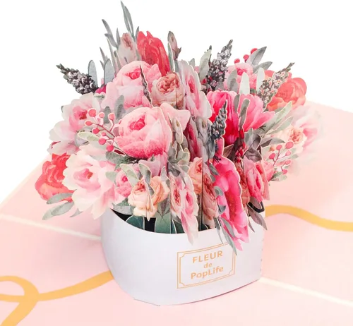 Miniatura 2 de PopLife - Tarjeta de felicitación para el día de la madre, tarjeta 3D para aniversario, San Valentín, gracias, feliz cumpleaños, para mamá, esposa