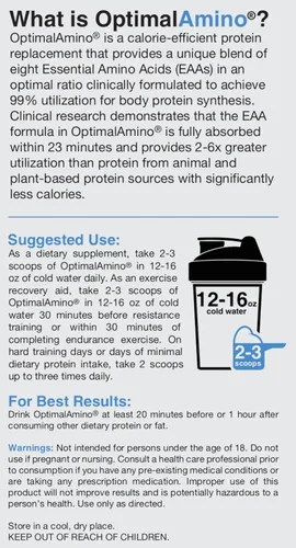 Miniatura 4 de OptimalAmino® Elite Bundle (3 meses) Mejor bebida de recuperación antes y después del entrenamiento, suplemento de aminoácidos esenciales 99%