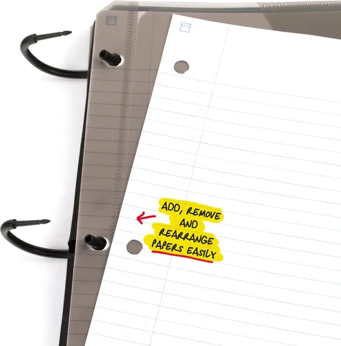 Miniatura 4 de Five Star Flex - Cuaderno recargable + aplicación de estudio, papel rayado universitario y carpeta de anillos TechLock de 1 pulgada con bolsillos