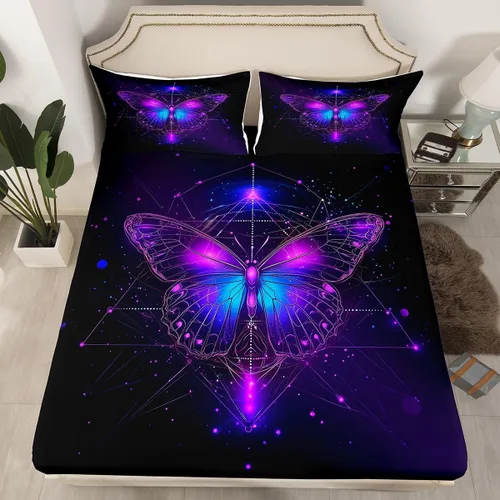 Miniatura 19 de Juego de ropa de cama de béisbol 3D, tamaño individual, juego de cama para niñas, adolescentes, decoración de dormitorio, sábana bajera geométrica