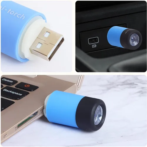 Miniatura 4 de UCEC Mini linterna de llavero, linterna de viaje USB linterna recargable colorida linterna LED de bolsillo de alta potencia, 3