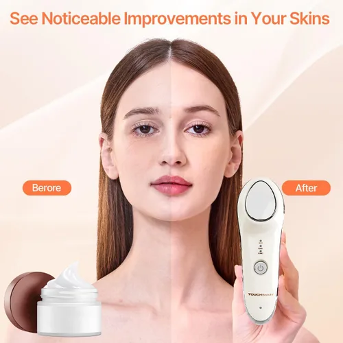 Miniatura 6 de TOUCHBeauty Masajeador facial caliente y frío, dispositivo de vibración de 107.6 °F/42.8 °F para una cara más suave y apretada, herramienta