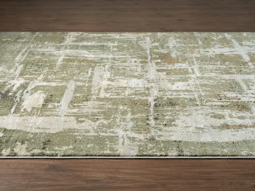 Miniatura 5 de Abani Savoy Collection - Alfombra de área, diseño contemporáneo verde/crema, 6 x 9 pies, fácil de limpiar, duradera para niños y mascotas,