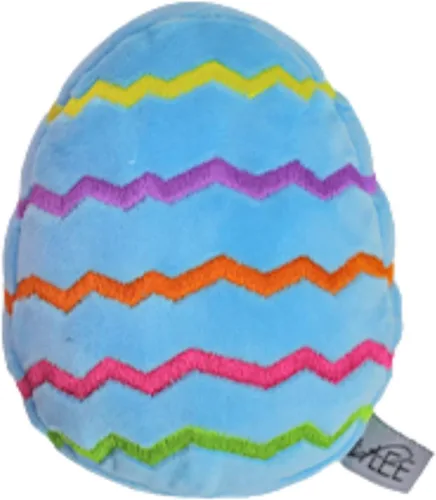 Midlee Juguete de peluche para perro de huevo de Pascua, azul (grande)